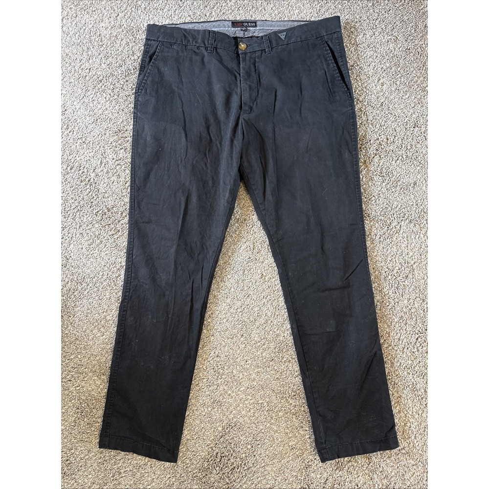 Guess Men's Chino Pants‎ Black Size 38
